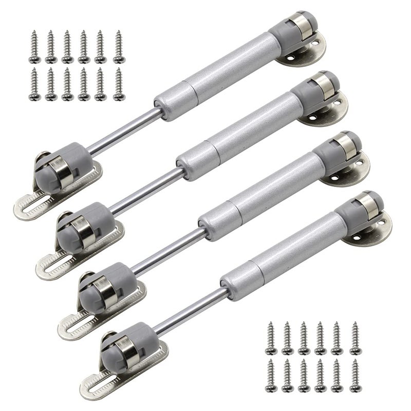 Augiimor 100N/22.5lbs Gas Struts, 6.9 Inch Length, 4 Pack, Industrial Style, Metal Finish, Copper, Zinc, ABS Material, Soft Open Lid Hinge for Cabinet, Toy Box, Pack of 4 - Image 1